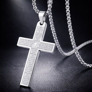 Silver Cross Pendant Necklace